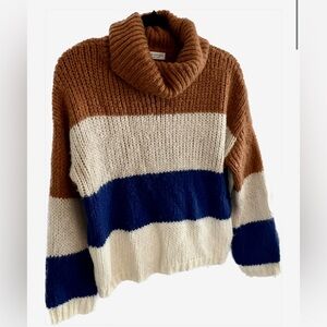 PAPER CRANE Color Block Sweater, Size M
